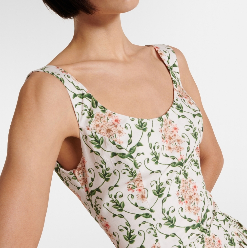 AGUA BY AGUA BENDITA Pluma floral corset cotton dress - Picture 3 of 14